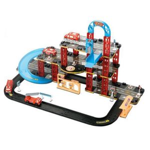 Паркинг гараж Fire Truck с асансьор и пожарни коли