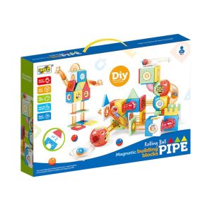 MAGNETIC Магнитен Конструктор с Тръби и Топчета 79 части