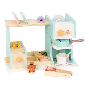 Wooden Дървена Кафетерия с Кафе Машина